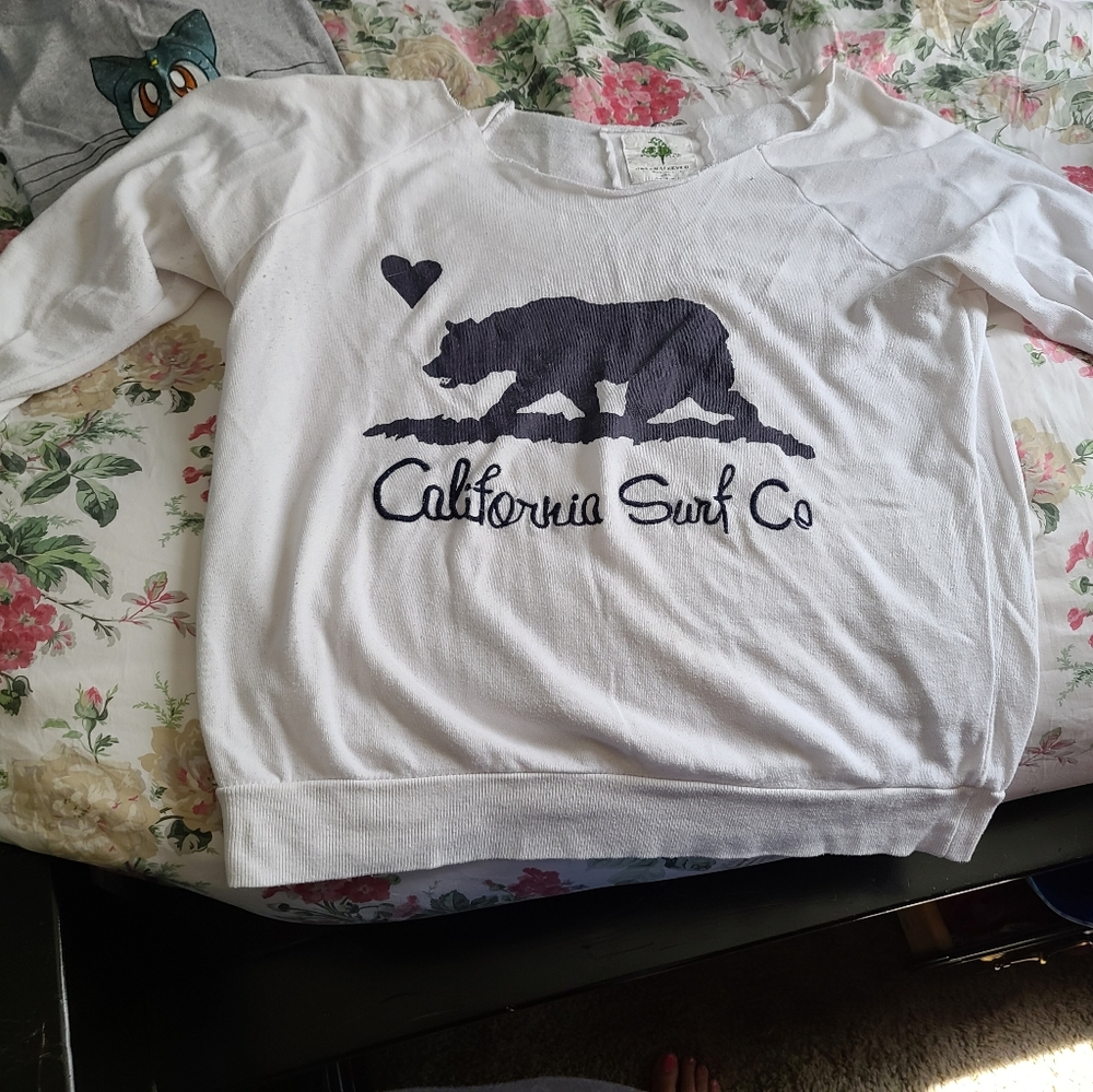 comfy off shoulder sweat shirt